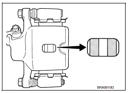 Rear disc brake : inspection