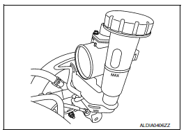 Brake fluid level and leaks : inspection